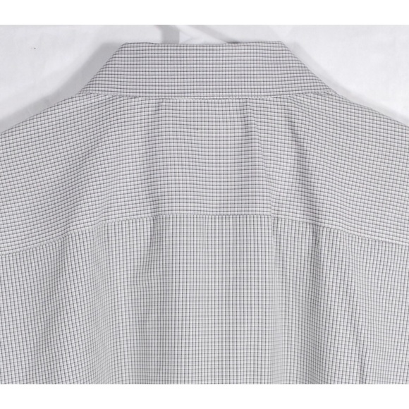Theory Mens 16.5 Grey Check Dover Point Shirt - Picture 4 of 6